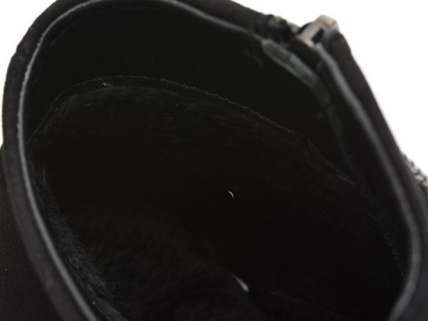 Ghete IMAGE negre, 131305, din piele intoarsa