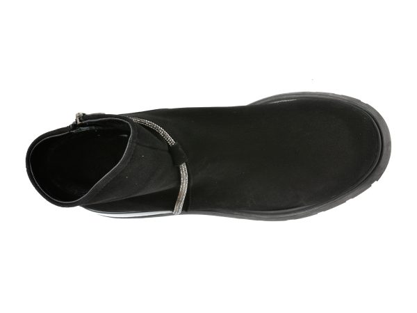 Ghete IMAGE negre, 131305, din piele intoarsa