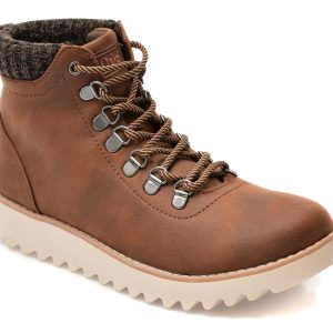 Ghete SKECHERS maro, MOUNTAIN KISS, din piele naturala