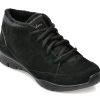 Ghete SKECHERS negre, SEAGER, din piele intoarsa