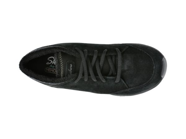 Ghete SKECHERS negre, SEAGER, din piele intoarsa