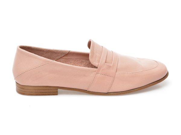 Mocasini ANNA LUCCI roz, 4105, din piele naturala