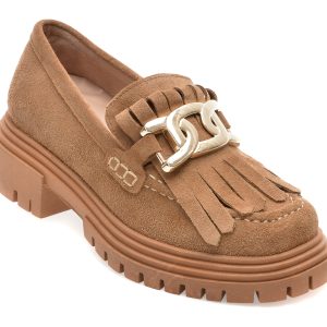 Mocasini EPICA maro, 6690, din piele intoarsa