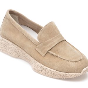 Mocasini IMAGE gri, 347991, din piele intoarsa