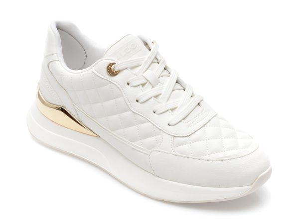 Pantofi ALDO albi, COSMICSTEP100, din piele ecologica