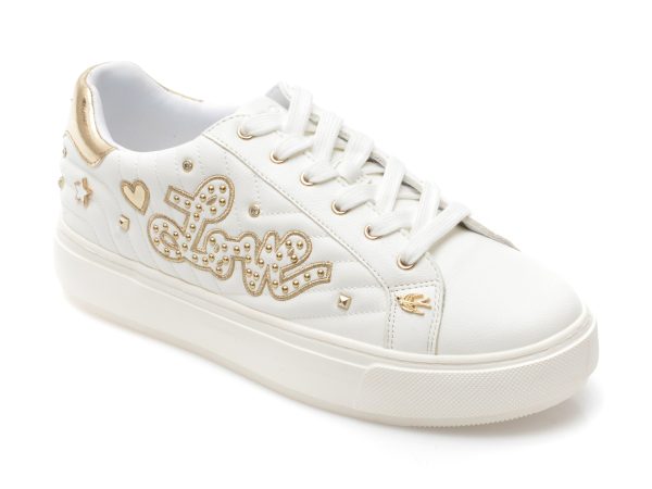 Pantofi ALDO albi, LOVENOW972, din piele ecologica
