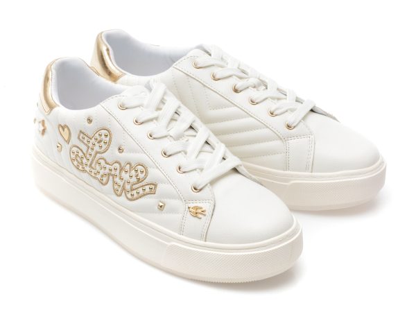 Pantofi ALDO albi, LOVENOW972, din piele ecologica