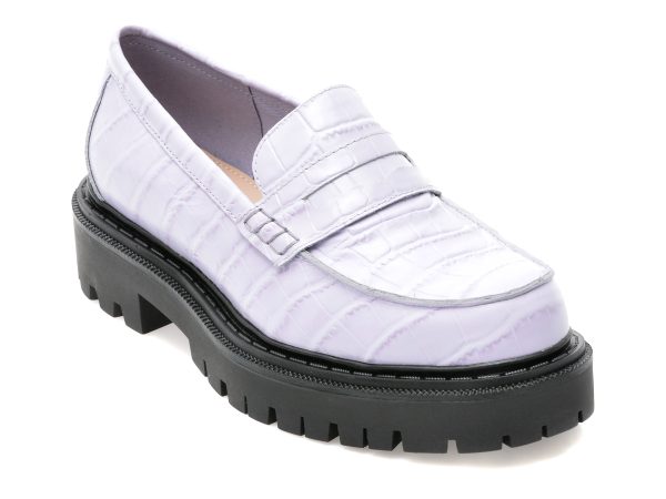 Pantofi ALDO mov, BIGSTRUT500, din piele croco