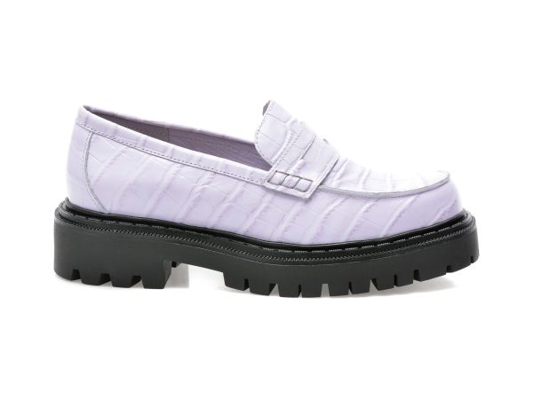 Pantofi ALDO mov, BIGSTRUT500, din piele croco