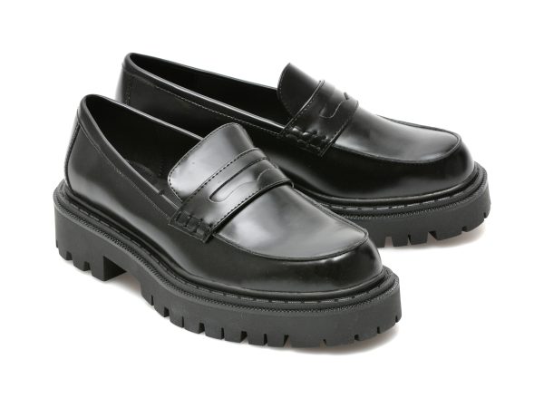Pantofi ALDO negri, BIGSTRUT001, din piele ecologica