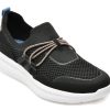 Pantofi CLARKS negri, EZERRUN, din material textil