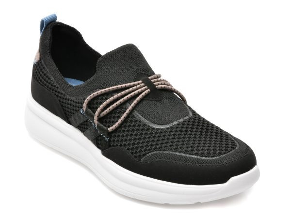 Pantofi CLARKS negri, EZERRUN, din material textil
