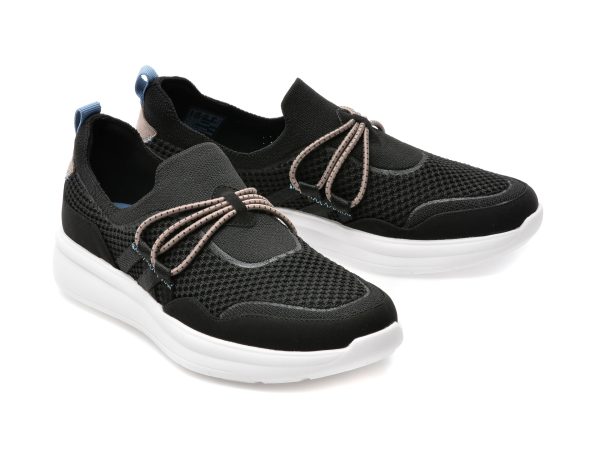Pantofi CLARKS negri, EZERRUN, din material textil