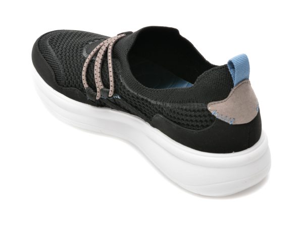 Pantofi CLARKS negri, EZERRUN, din material textil