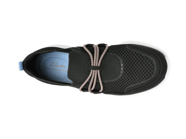 Pantofi CLARKS negri, EZERRUN, din material textil
