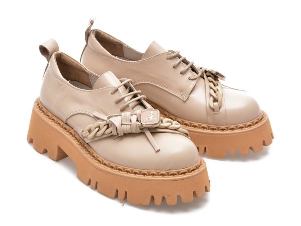 Pantofi EPICA bej, 2088800, din piele naturala