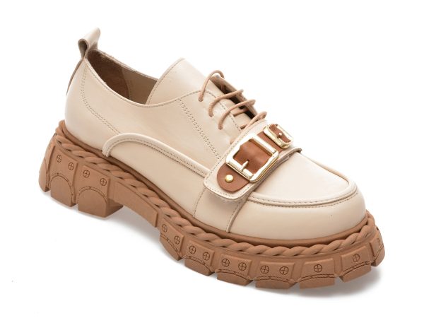 Pantofi EPICA bej, 523440, din piele naturala