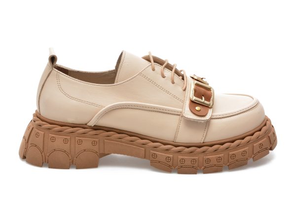 Pantofi EPICA bej, 523440, din piele naturala