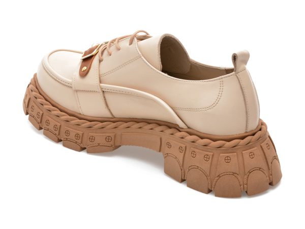 Pantofi EPICA bej, 523440, din piele naturala