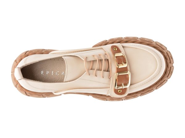 Pantofi EPICA bej, 523440, din piele naturala