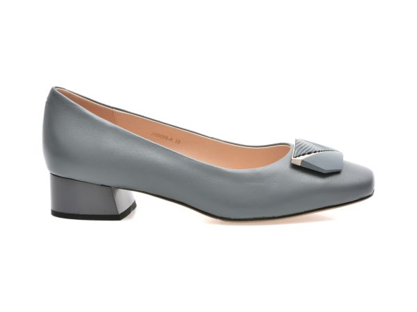 Pantofi EPICA gri, JI00098, din piele naturala