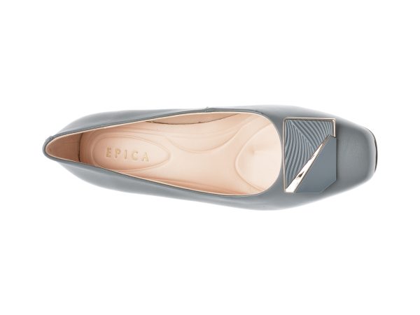 Pantofi EPICA gri, JI00098, din piele naturala