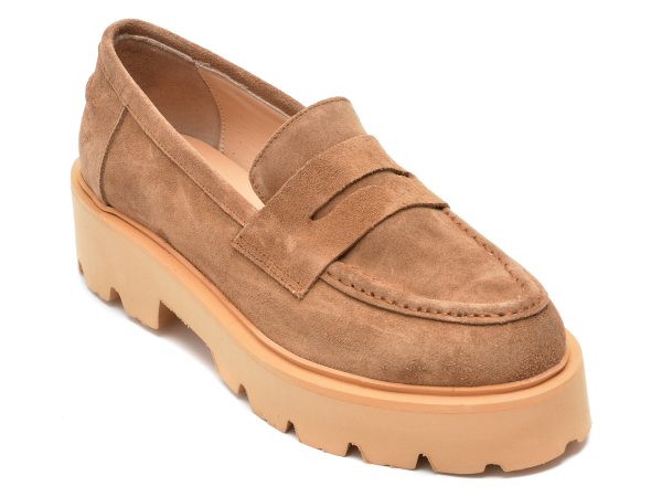 Pantofi EPICA maro, 28806839, din piele intoarsa