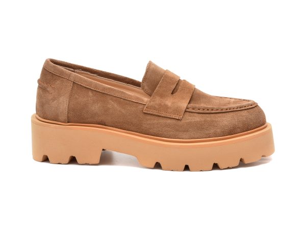 Pantofi EPICA maro, 28806839, din piele intoarsa
