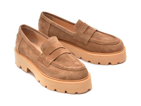Pantofi EPICA maro, 28806839, din piele intoarsa