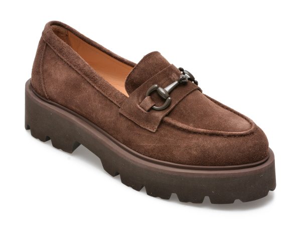 Pantofi EPICA maro, 2880827, din piele intoarsa