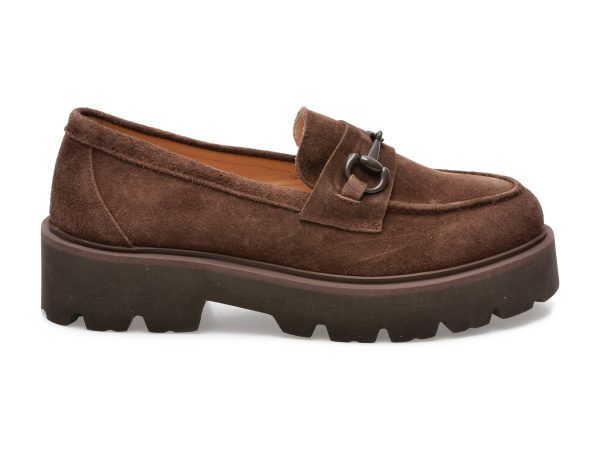 Pantofi EPICA maro, 2880827, din piele intoarsa