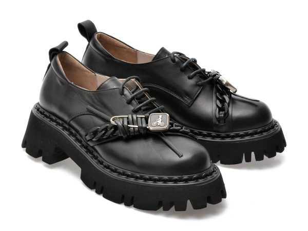 Pantofi EPICA negri, 2088800, din piele naturala
