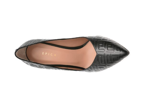 Pantofi EPICA negri, 21296, din piele naturala