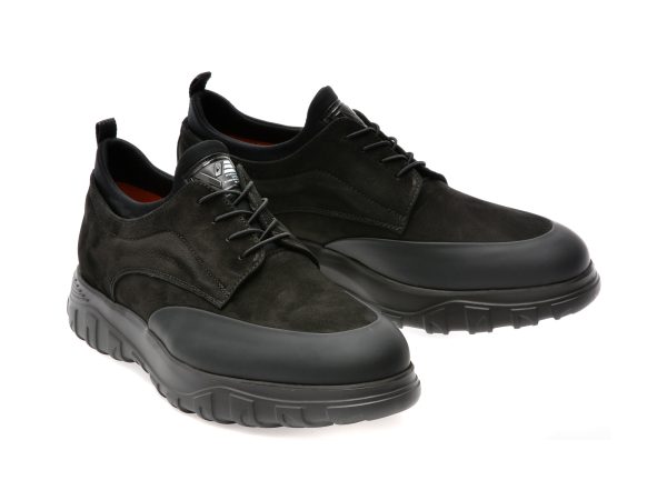 Pantofi EPICA negri, 3396, din nabuc