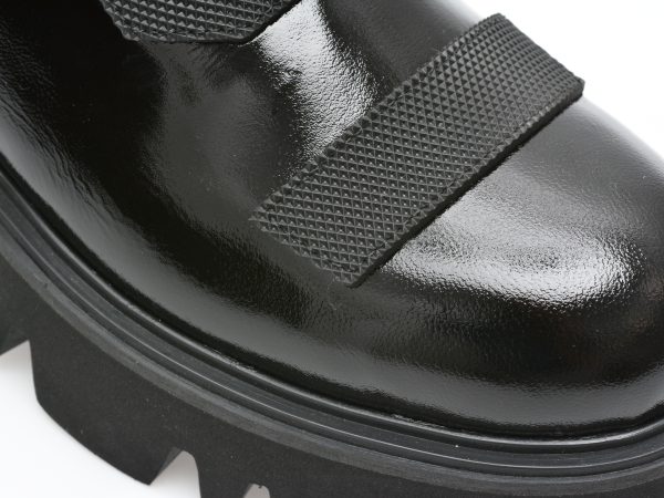 Pantofi EPICA negri, 4003529, din piele naturala lacuita