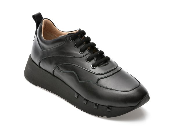 Pantofi EPICA negri, 42210, din piele naturala
