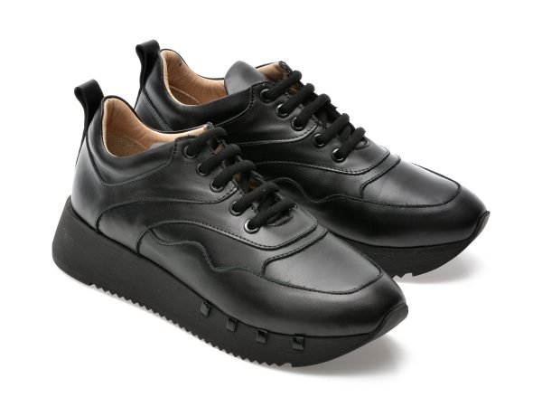 Pantofi EPICA negri, 42210, din piele naturala