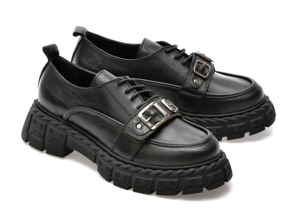 Pantofi EPICA negri, 523440, din piele naturala