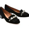 Pantofi EPICA negri, CQ018, din piele intoarsa