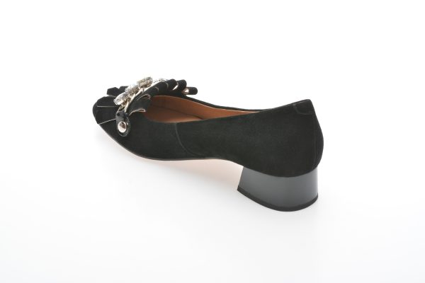 Pantofi EPICA negri, CQ018, din piele intoarsa