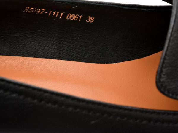 Pantofi EPICA negri, H5097, din piele naturala