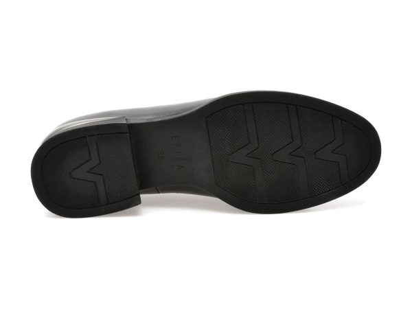 Pantofi EPICA negri, H5097, din piele naturala