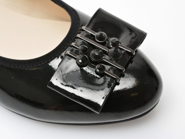 Pantofi EPICA negri, V687LG1, din piele naturala lacuita