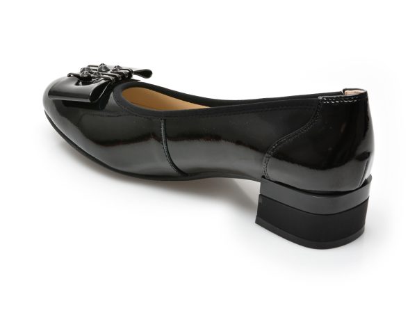 Pantofi EPICA negri, V687LG1, din piele naturala lacuita