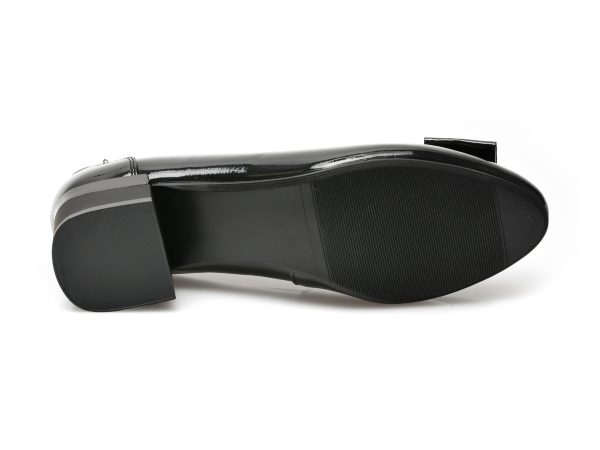 Pantofi EPICA negri, V687LG1, din piele naturala lacuita