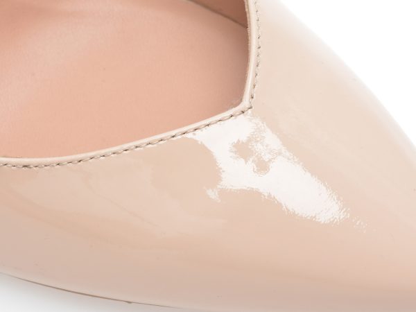 Pantofi EPICA nude, 21158, din piele naturala lacuita
