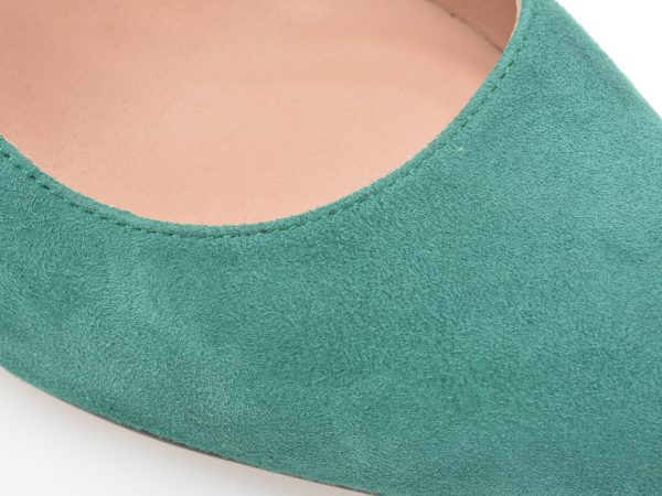 Pantofi EPICA verzi, 22239, din piele intoarsa