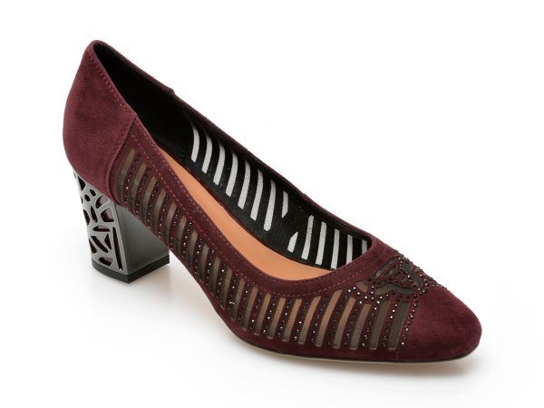 Pantofi EPICA visinii, R1459, din piele intoarsa