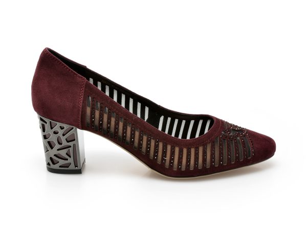 Pantofi EPICA visinii, R1459, din piele intoarsa