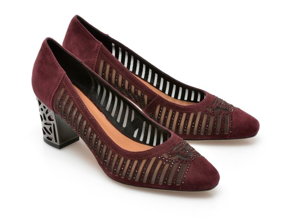 Pantofi EPICA visinii, R1459, din piele intoarsa